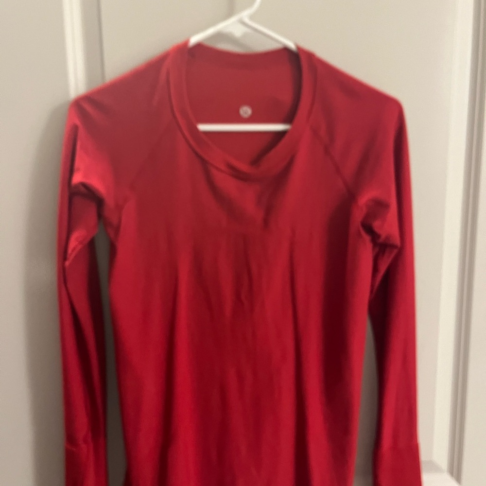 Lululemon Red Long Sleeve Tee